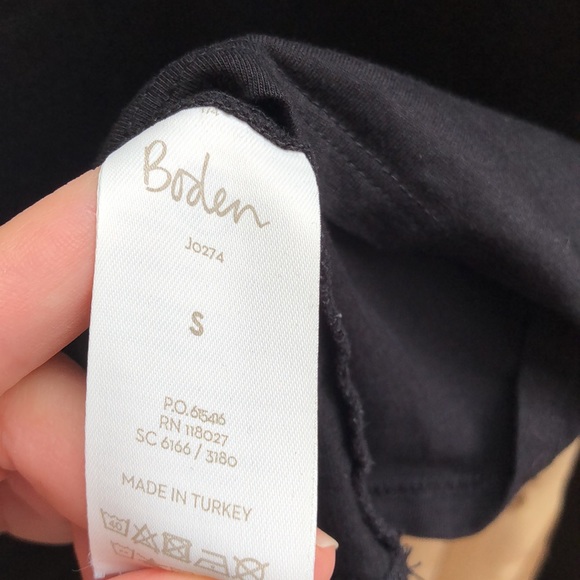 Boden basic black long sleeve tee size S - Picture 5 of 6